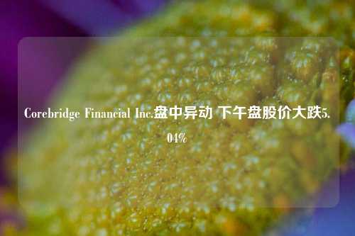 Corebridge Financial Inc.盘中异动 下午盘股价大跌5.04%