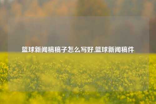 篮球新闻稿稿子怎么写好,篮球新闻稿件