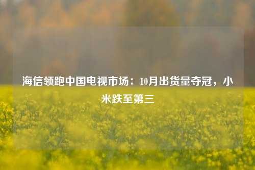 海信领跑中国电视市场：10月出货量夺冠，小米跌至第三