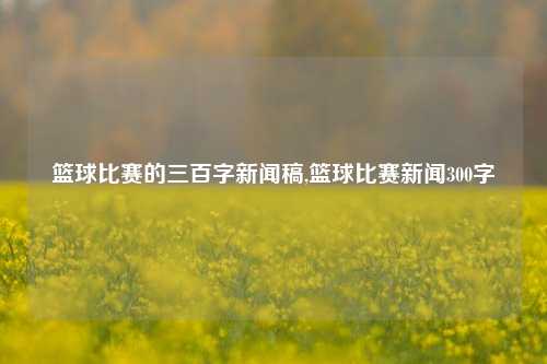 篮球比赛的三百字新闻稿,篮球比赛新闻300字