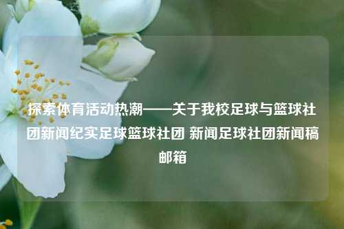 探索体育活动热潮——关于我校足球与篮球社团新闻纪实足球篮球社团 新闻足球社团新闻稿邮箱