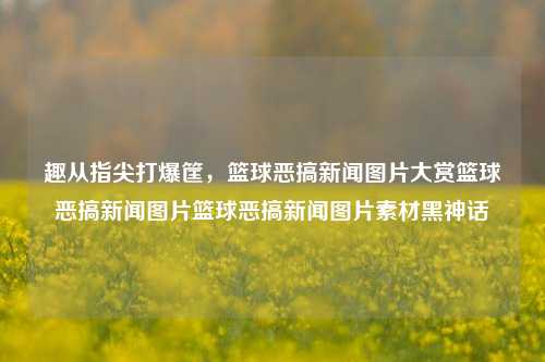 趣从指尖打爆筐，篮球恶搞新闻图片大赏篮球恶搞新闻图片篮球恶搞新闻图片素材黑神话