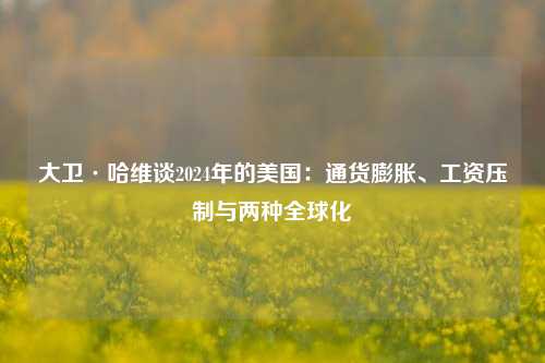 大卫·哈维谈2024年的美国：通货膨胀、工资压制与两种全球化