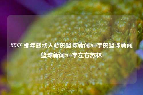 XXXX 那年感动人心的篮球新闻200字的篮球新闻篮球新闻200字左右苏林