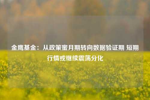 金鹰基金：从政策蜜月期转向数据验证期 短期行情或继续震荡分化