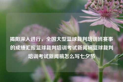 揭阳深入进行，全国大型篮球裁判培训班赛事的成绩汇报篮球裁判培训考试新闻稿篮球裁判培训考试新闻稿怎么写七夕节