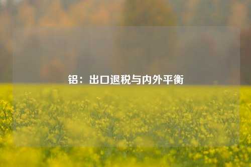 铝：出口退税与内外平衡