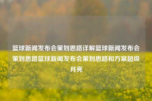 篮球新闻发布会策划思路详解篮球新闻发布会策划思路篮球新闻发布会策划思路和方案超级月亮