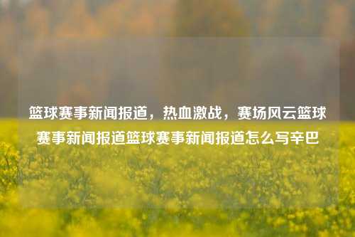 篮球赛事新闻报道，热血激战，赛场风云篮球赛事新闻报道篮球赛事新闻报道怎么写辛巴