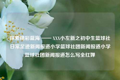 探索精彩蓝海 —— XXX小左新之初中生篮球社日常足迹新闻报道小学篮球社团新闻报道小学篮球社团新闻报道怎么写全红婵