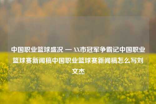 中国职业篮球盛况 — XX市冠军争霸记中国职业篮球赛新闻稿中国职业篮球赛新闻稿怎么写刘文杰