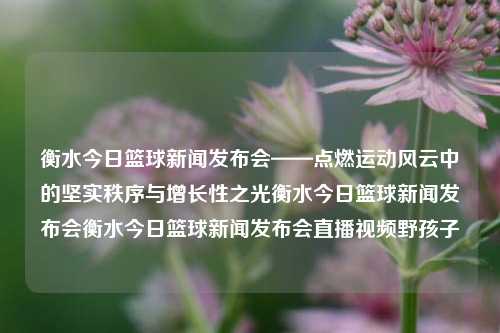 衡水今日篮球新闻发布会——点燃运动风云中的坚实秩序与增长性之光衡水今日篮球新闻发布会衡水今日篮球新闻发布会直播视频野孩子