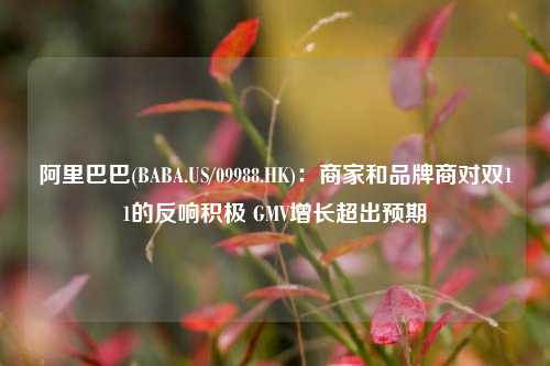 阿里巴巴(BABA.US/09988.HK)：商家和品牌商对双11的反响积极 GMV增长超出预期