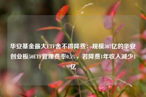 华安基金最大ETF舍不得降费：规模307亿的华安创业板50ETF管理费率0.5%，若降费1年收入减少1亿