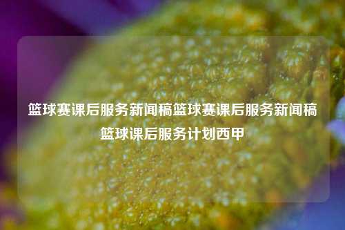 篮球赛课后服务新闻稿