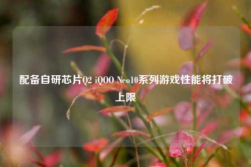 配备自研芯片Q2 iQOO Neo10系列游戏性能将打破上限