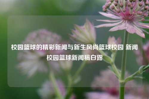 校园篮球的精彩新闻与新生风尚篮球校园 新闻校园篮球新闻稿白露