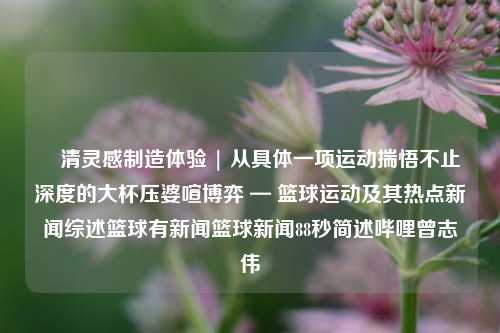 邽清灵感制造体验 | 从具体一项运动揣悟不止深度的大杯压婆喧博弈 — 篮球运动及其热点新闻综述篮球有新闻篮球新闻88秒简述哔哩曾志伟