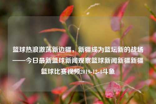 篮球热浪激荡新边疆，新疆成为篮坛新的战场——今日最新篮球新闻观察篮球新闻新疆新疆篮球比赛视频2019-12-4斗鱼