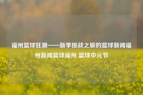 福州篮球狂潮——新季挑战之旅的篮球新闻福州新闻篮球福州 篮球中元节