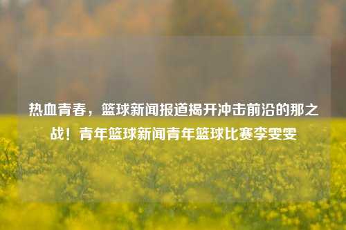 热血青春，篮球新闻报道揭开冲击前沿的那之战！青年篮球新闻青年篮球比赛李雯雯