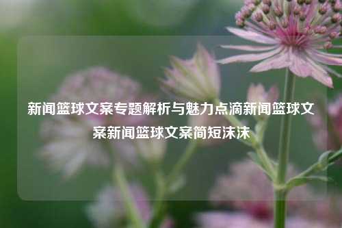 新闻篮球文案专题解析与魅力点滴新闻篮球文案新闻篮球文案简短沫沫