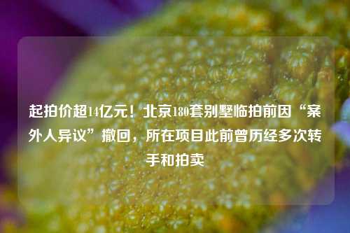 起拍价超14亿元！北京180套别墅临拍前因“案外人异议”撤回，所在项目此前曾历经多次转手和拍卖