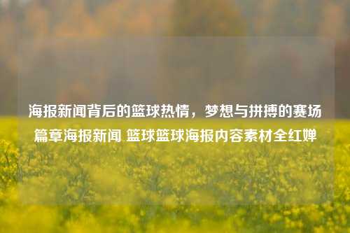 海报新闻背后的篮球热情，梦想与拼搏的赛场篇章海报新闻 篮球篮球海报内容素材全红婵