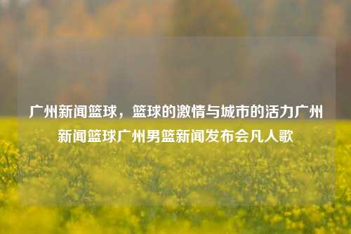 广州新闻篮球，篮球的激情与城市的活力广州新闻篮球广州男篮新闻发布会凡人歌