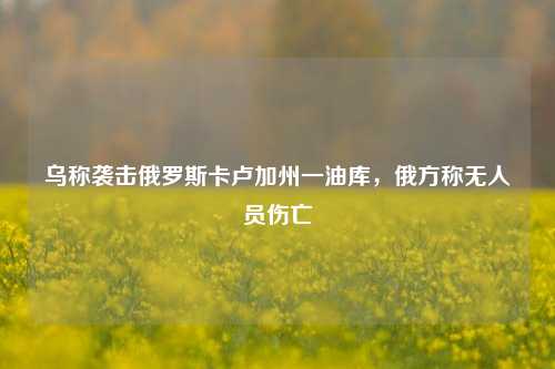 乌称袭击俄罗斯卡卢加州一油库，俄方称无人员伤亡