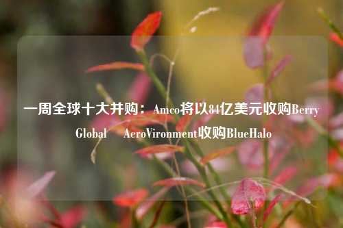 一周全球十大并购：Amco将以84亿美元收购Berry Global    AeroVironment收购BlueHalo