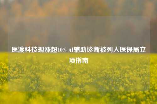 医渡科技现涨超10% AI辅助诊断被列入医保局立项指南