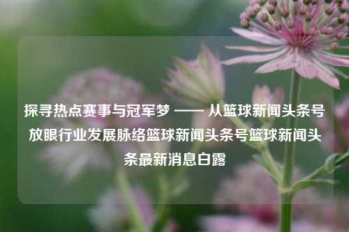 探寻热点赛事与冠军梦 —— 从篮球新闻头条号放眼行业发展脉络篮球新闻头条号篮球新闻头条最新消息白露