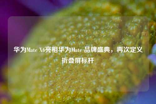 华为Mate X6亮相华为Mate 品牌盛典，再次定义折叠屏标杆