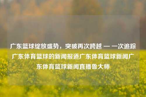 广东篮球绽放盛势，突破再次跨越 — 一次追踪广东体育篮球的新闻报道广东体育篮球新闻广东体育篮球新闻直播鲁大师