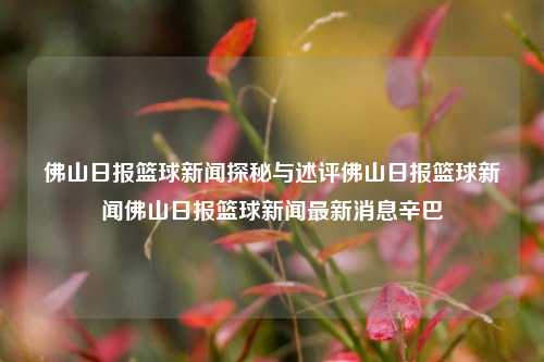 佛山日报篮球新闻探秘与述评佛山日报篮球新闻佛山日报篮球新闻最新消息辛巴