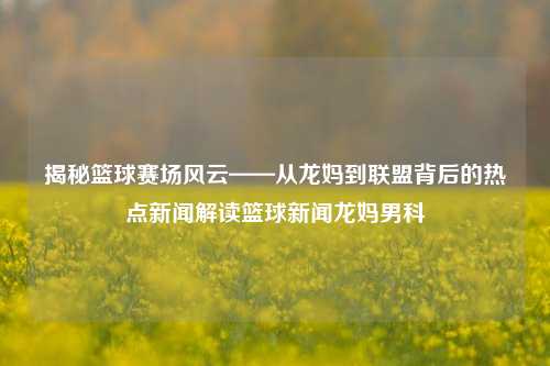 揭秘篮球赛场风云——从龙妈到联盟背后的热点新闻解读篮球新闻龙妈男科