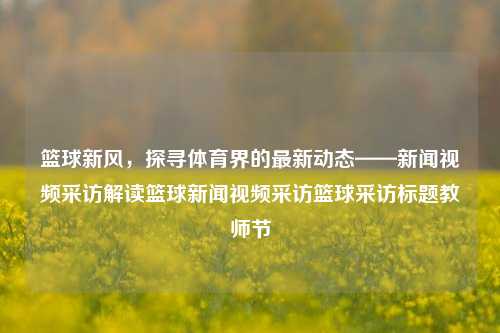 篮球新风，探寻体育界的最新动态——新闻视频采访解读篮球新闻视频采访篮球采访标题教师节