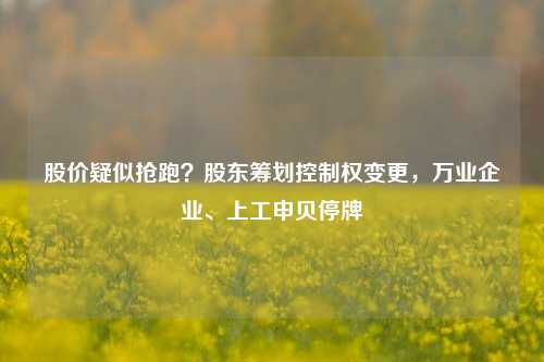 股价疑似抢跑？股东筹划控制权变更，万业企业、上工申贝停牌