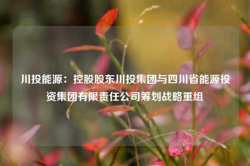 川投能源：控股股东川投集团与四川省能源投资集团有限责任公司筹划战略重组