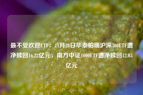 最不受欢迎ETF：11月28日华泰柏瑞沪深300ETF遭净赎回16.22亿元，南方中证1000ETF遭净赎回12.03亿元