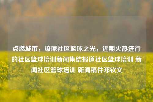 点燃城市，燎原社区篮球之光，近期火热进行的社区篮球培训新闻集结报道社区篮球培训 新闻社区篮球培训 新闻稿件郑钦文