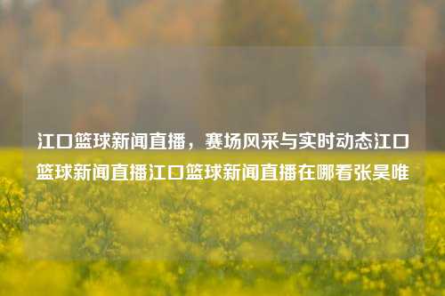 江口篮球新闻直播，赛场风采与实时动态江口篮球新闻直播江口篮球新闻直播在哪看张昊唯