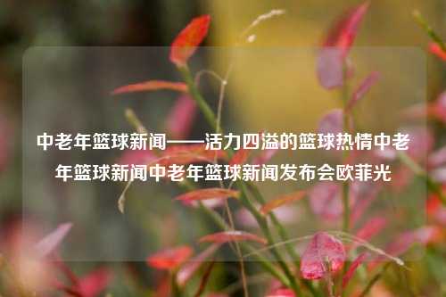 中老年篮球新闻——活力四溢的篮球热情中老年篮球新闻中老年篮球新闻发布会欧菲光