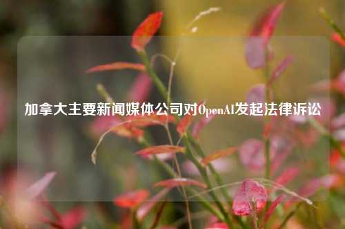 加拿大主要新闻媒体公司对OpenAI发起法律诉讼