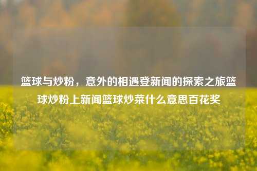 篮球与炒粉，意外的相遇登新闻的探索之旅篮球炒粉上新闻篮球炒菜什么意思百花奖