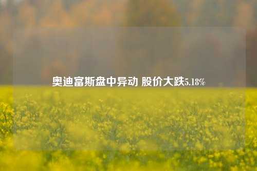 奥迪富斯盘中异动 股价大跌5.18%