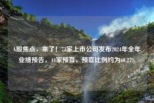 A股焦点，来了！73家上市公司发布2024年全年业绩预告，44家预喜，预喜比例约为60.27%